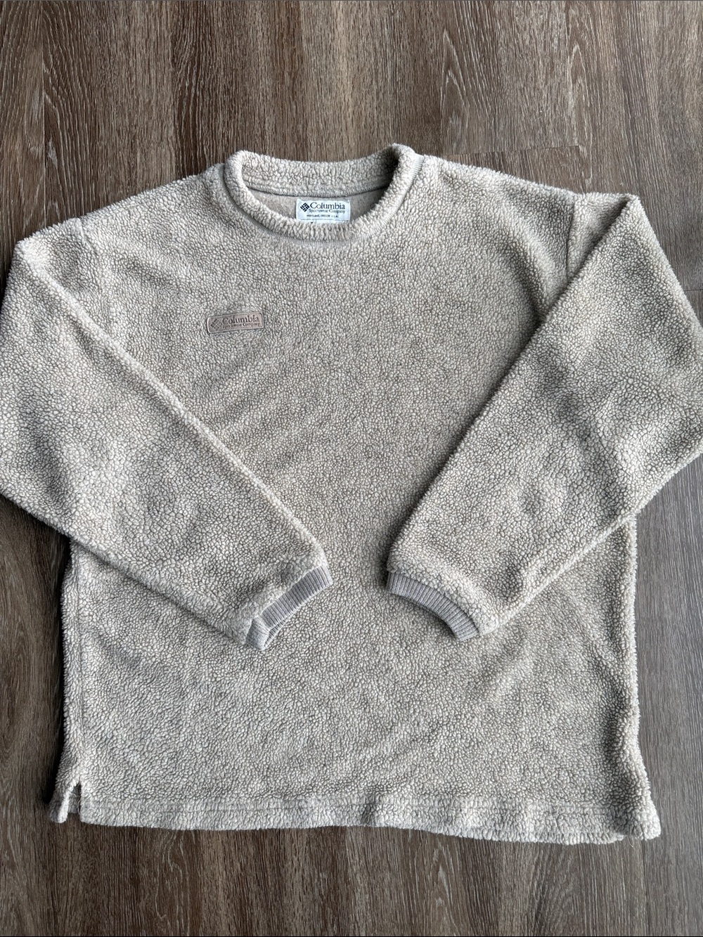 Columbia Vintage Tan Sherpa Crewneck